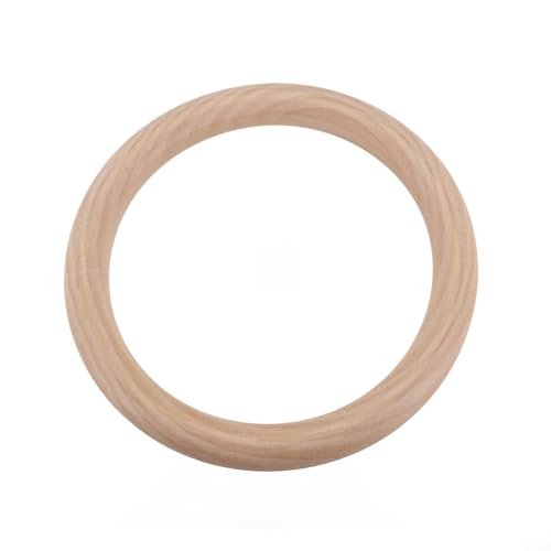 Anpassbare unlackierte Holzringe für Bastelarbeiten, Makramee einfarbig (15 cm x 1,5 cm) von Alanmoship