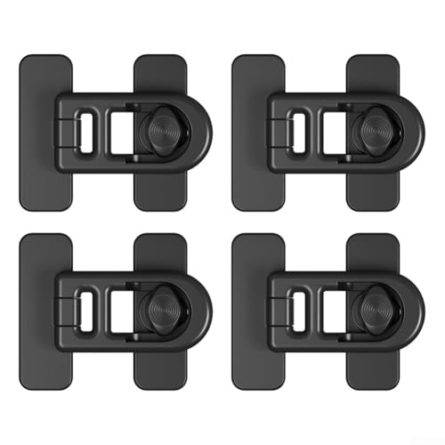 Kühlschrankschloss und Kindersicherung Schrankschloss, sichern Sie Ihr Zuhause mit einfachen Installationslösungen (schwarz) von Alanmoship