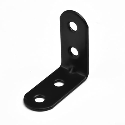 L-förmige Edelstahl-Klammern, 10 Stück, zur Verstärkung rechtwinkliger Gelenke im Möbelbau (40 x 40 x 17 mm) von Alanmoship