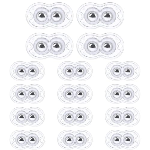 Mini-Kugelrollen mit flachen Rädern und sicheren doppelseitigen Montageplatten für einfache Befestigung, entworfen zum Bewegen schwerer Gegenstände wie Möbel und Geräte (16 Stück, transparent) von Alanmoship