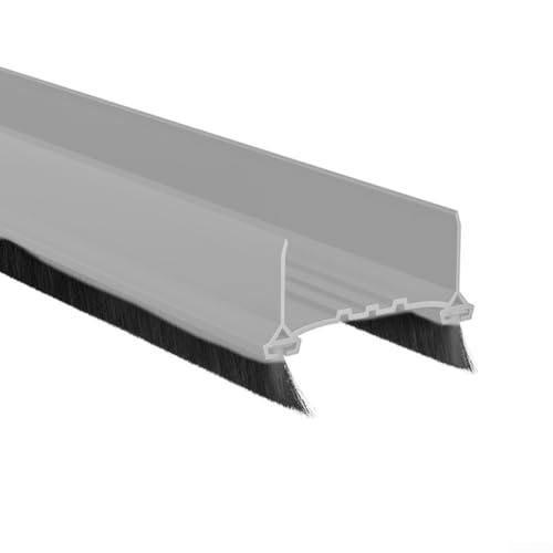 PVC- und Filztürbodendichtungsstreifen, der Staub, Luft und Lärm blockiert, passend für Türspalten zwischen 0 3 und 1 5 cm, für verschiedene Türtypen (grau) von Alanmoship
