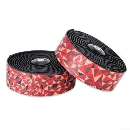Rennrad-Lenkerband mit stoßdämpfendem und rutschfestem PU-Material, hohe Elastizität mit Lenkerend-Finishing-Band für den Einsatz auf Fahrrädern, Kinderwagen, Schlägern und Angelruten (schwarz rot) Rennrad-Lenkerband mit stoßdämpfendem und rutschfestem PU-Material, hohe Elastizität mit Lenkerend-Finishing-Band für den Einsatz auf Fahrrädern, Kinderwagen, Schlägern und Angelruten (schwarz rot) von Alanmoship
