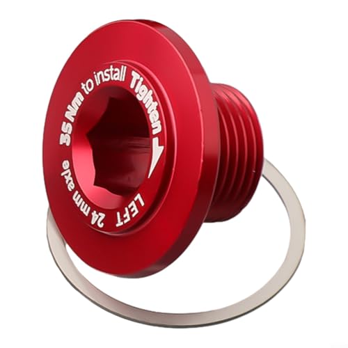Selbstziehendes Kurbelarmschrauben-Set für Rotor-Fahrrad, 30 mm Innenschrauben mit Dichtungen (roter Bolzen L) von Alanmoship
