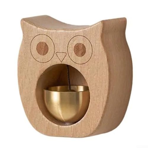 Windspiel Türklingel mit Glückstier Motiv Kupferglocke für beruhigende Klänge in Ihrem Garten (Eule) von Alanmoship