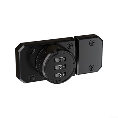 Zinklegierung Schraubschloss für Schranktüren, dreistelliges Passwort-Design (schwarz) von Alanmoship