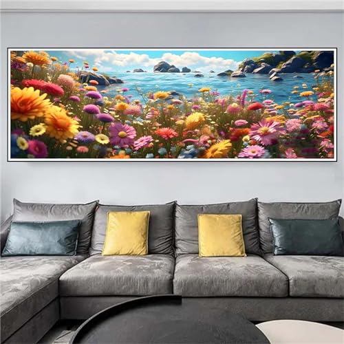 Alaoan Diamond Painting Erwachsene Groß xxl 80x240cm Blume Diamant Painting Bilder DIY Full Eckige SteineStrand Diamant Kunst Malerei Stickerei Kreuzstich Bilder Home wanddekoration I-427 von Alaoan