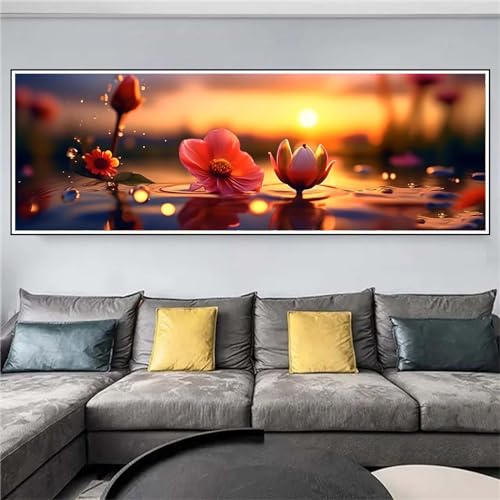 Diamond Painting xxl Blume Diamant Painting Bilder Erwachsene DIY Sonnenuntergang Diamond Painting Set Stickerei Arts Craft Wohnzimmer Schlafzimmer Wanddekoration Geschenke für Frauen 50x150cm I-535 Diamond Painting xxl Blume Diamant Painting Bilder Erwachsene DIY Sonnenuntergang Diamond Painting Set Stickerei Arts Craft Wohnzimmer Schlafzimmer Wanddekoration Geschenke für Frauen 50x150cm I-535 von Alaoan