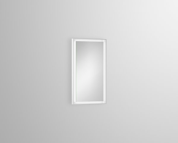 Alape LED-Spiegel SP.FR375.S1, rechteckig, B: 375mm, H: 800mm, T: 40mm, dimmbar, 6740001, Farbe: weiss matt von Alape GmbH
