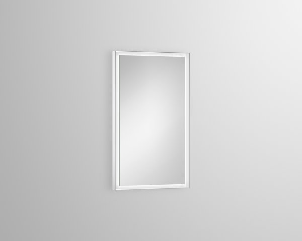Alape LED-Spiegel SP.FR500.S1, rechteckig, B: 500mm, H: 1000mm, T: 40mm, dimmbar, 6742001, Farbe: weiss matt von Alape GmbH