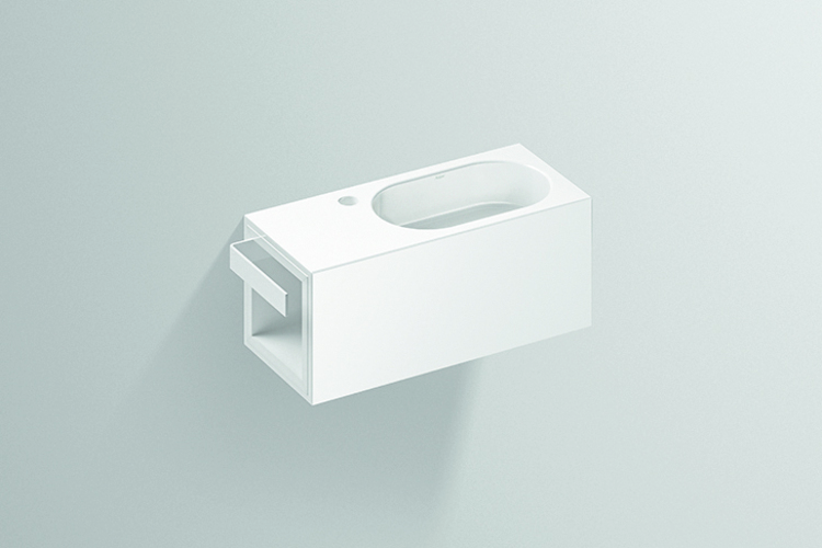 Alape Waschplatz WP.XXS2 Fusion.S, B: 580mm, H: 240mm,T: 236mm, Mulde oval rechts, Handtuchhalter links, 5065800000 Alape Waschplatz WP.XXS2 Fusion.S, B: 580mm, H: 240mm,T: 236mm, Mulde oval rechts, Handtuchhalter links, 5065800000 von Alape