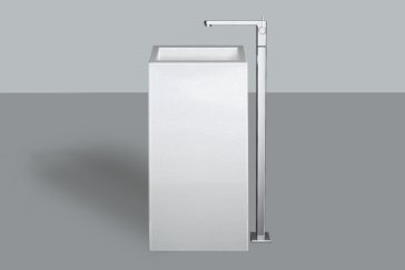 Alape Waschtisch WT.RX450QS.1, rechteckig B: 455mm H: 900mm T: 455mm, 4808000000, Farbe: weiß - 4808000000 von Alape