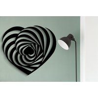Herz Wandkunst - Niedliches Zimmer Dekor, Raum Dekor Ästhetisch, Wohnzimmer Spiral Wand Liebhaber Kunst von AlasArtAtelier