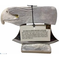 Handgefertigt in Alaska Poliert Natürlichen Elch Geweih 7 "Adler Kopf Ulu Messer von AlaskanConnection