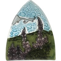 Handgefertigtes Fusing Glas Nachtlicht Lupinen Blumen von AlaskanConnection
