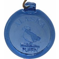 Handgemacht Made in Den Usa Recycled Glas Medaillon Suncatcher - Puffin von AlaskanConnection