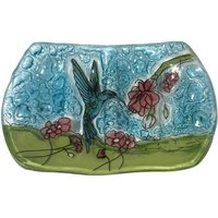 Handgemachte Fusing-Glas Seifenschale Kolibri von AlaskanConnection