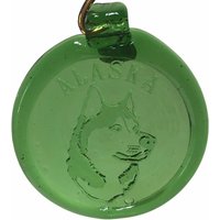 Handgemachtes Recyceltes Glas Medaillon Suncatcher - Alaska Husky Hund von AlaskanConnection