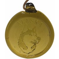 Handgemachtes Recyceltes Glas Medaillon Suncatcher - Alaska Husky Hund von AlaskanConnection