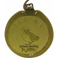 Handgemachtes Recyceltes Glas Medaillon Suncatcher - Alaska Puffin von AlaskanConnection