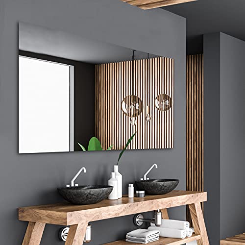 Alasta Stilvoller Rechteckiger Badezimmerspiegel, Wandspiegel, Hängespiegel - Größe 120x100cm von Alasta