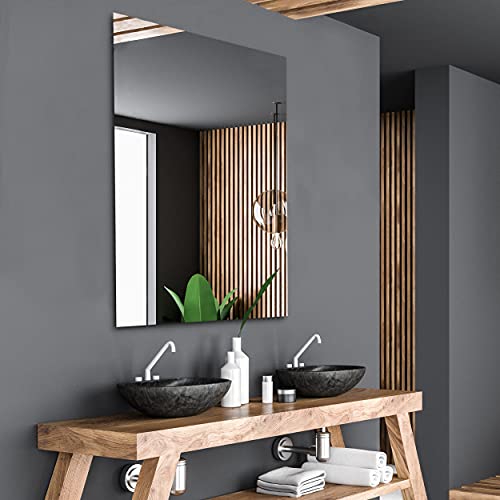 Alasta Stilvoller Rechteckiger Badezimmerspiegel, Wandspiegel, Hängespiegel - Größe 45x80cm von Alasta