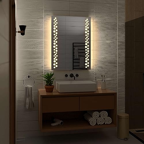 Alasta Toronto Badezimmer Spiegel mit Beleuchtung 40x60 cm WarmWeiß LED Badspiegel Wandspiegel Badezimmerspiegel mit Beleuchtung Spiegel mit Licht Rechteckspiegel Alasta Toronto Badezimmer Spiegel mit Beleuchtung 40x60 cm WarmWeiß LED Badspiegel Wandspiegel Badezimmerspiegel mit Beleuchtung Spiegel mit Licht Rechteckspiegel von Alasta
