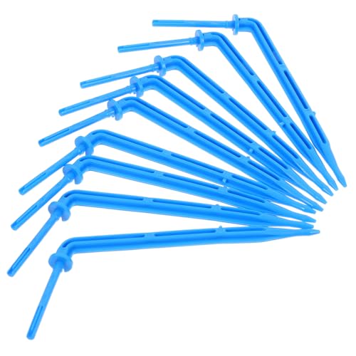 Alasum 100 Stück Bewässerungswerkzeuge Durchnässt Tropfen System Spikes Drinnen Pflanzen Automatisch Gewächshaus Tropfbewässerungsspitzen Bewässerungsdropperpfahl Blue Dripper Spike Blau von Alasum