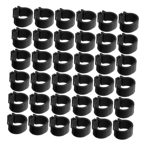 Alasum 100 Stück Geflügel Fußringe Schwarz Tauben Beinringe Identifikationsringe für Vögel Hühner Papageien Geeignet Leicht und Langlebig von Alasum