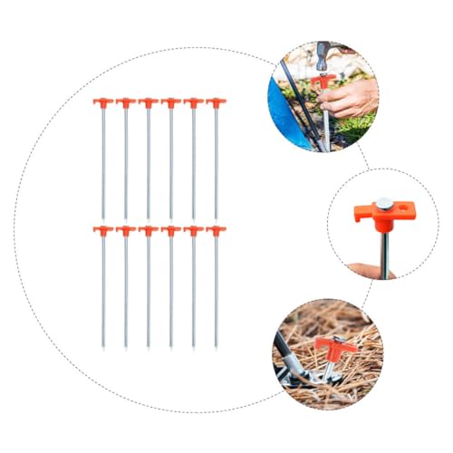Alasum 12 Stück Teiliges Camping Zelt heringe aus Edelstahl Extra Lang Windfeste Zeltnägel mit Glattem Spitzen Design Einfach zu Ziehen Wiederverwendbar für Strand und Outdoor Einsatz von Alasum