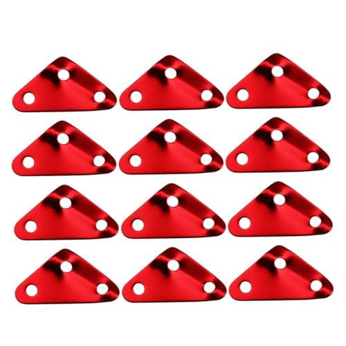 Alasum 12 Stück Teiliges Zeltseil Spanner aus Aluminiumlegierung Langlebig Korrosionsbeständig Windfest Einfach Verstellbar für Camping Wandern Outdoor aktivitäten Rotes Dreieck Design von Alasum