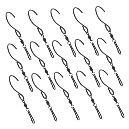 Alasum 15 Stück Teiliges Edelstahl Drehhaken für Windspiele Windspiele Draußen Hängend Selbstrotierende Aufhänger mit Robustem Lager für Windchime und Vogelfutterstationen Schwarz von Alasum