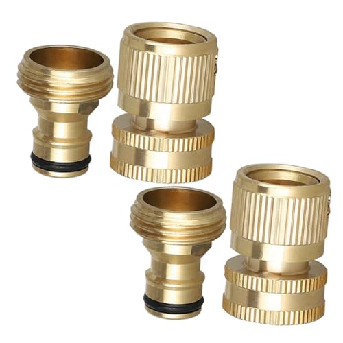 Alasum 2 Sätze Gartenschlauch Schnellverbinder Messing Schlauchanschluss Leckfreie Wasserhahn Schlauchverbinder Gartenschlauch Kupplung für Außenwasserhähne Garten Bewässerung Alasum 2 Sätze Gartenschlauch Schnellverbinder Messing Schlauchanschluss Leckfreie Wasserhahn Schlauchverbinder Gartenschlauch Kupplung für Außenwasserhähne Garten Bewässerung von Alasum
