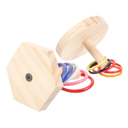 Alasum 2 Satz Teiliges Papageienspielzeug aus Holz und Kunststoff Intelligenz Trainingsspielzeug für Sittiche und Nymphensittiche Fördert Beschäftigung und Geistige Zufällige Farbe von Alasum