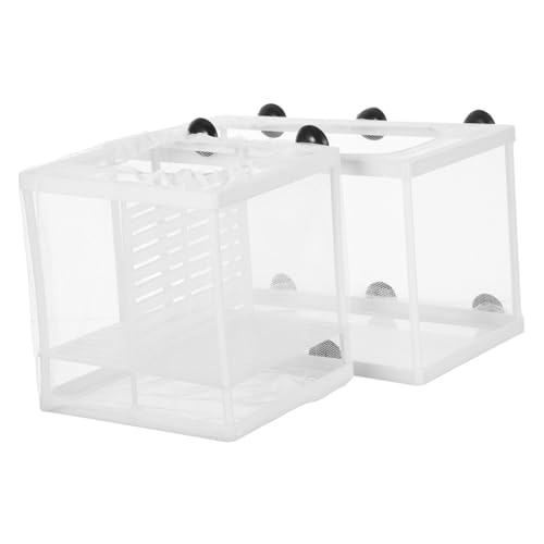 Alasum 2 Stück Fisch-inkubatorbox Aus Netzmaterial: Fisch-isolationsnetz – Zuchtbox Für Aquarien – Brutkasten Für Brutbrüter, Aquarium-trennwand – Isolationsplatte Aus Netzmaterial von Alasum