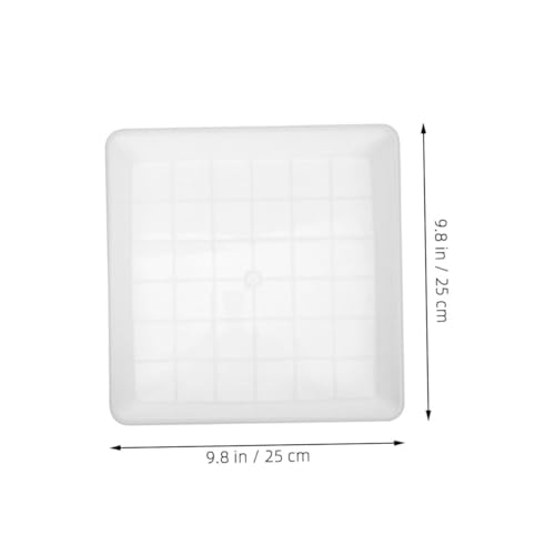 Alasum 2stücke Quadratischer Pflanztopf-untersetzer Aus Kunststoff Blumentopftablett Für Sukkulenten Wasserablauf-tablett Für Innen Und Außenbereich Tropfschale Für Blumentöpfe von Alasum
