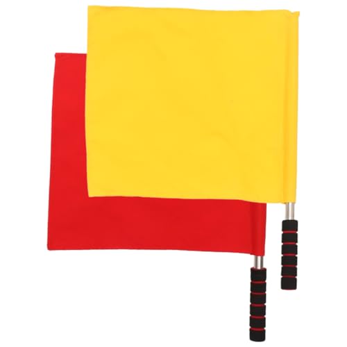Alasum 2 Stück Teiliges Signal Flaggen aus Edelstahl Rot Gelb Hand Signal und Warnflaggen für Schiedsrichter bei Sport Rennen Fußball Trainingszubehör Outdoor Event Flaggen Alasum 2 Stück Teiliges Signal Flaggen aus Edelstahl Rot Gelb Hand Signal und Warnflaggen für Schiedsrichter bei Sport Rennen Fußball Trainingszubehör Outdoor Event Flaggen von Alasum