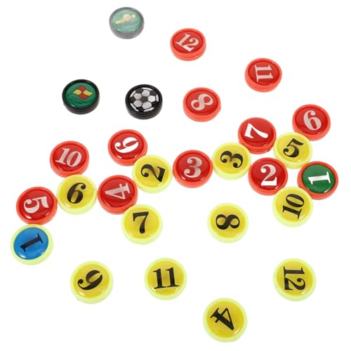 Alasum 27 Stück Teiliges Kleine Fußballmagnete Ersatz für Coaching Tafel mit Haftung Präzise Passform Kompakt und Sicher für Trainer Fußball Taktikboard Zubehör von Alasum