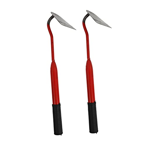 Alasum 2Stücke Kleine Gartenhacke Handliche Handhacke mit Gummiertem zum Jäten Pflanzen und Bodenbearbeitung Ihrem Garten und Ergonomisch für Effiziente von Alasum