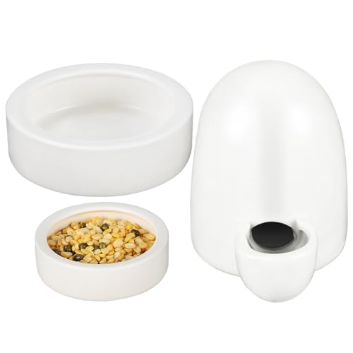 Alasum 3 Stück Keramik Futternapf und Wasserspender Set Teilig für Hamster und Kleine Kleintiere Auslaufsicherer Trinkbrunnen Geeignet für Meerschweinchen Chinchillas und Kleine Vögel Alasum 3 Stück Keramik Futternapf und Wasserspender Set Teilig für Hamster und Kleine Kleintiere Auslaufsicherer Trinkbrunnen Geeignet für Meerschweinchen Chinchillas und Kleine Vögel von Alasum