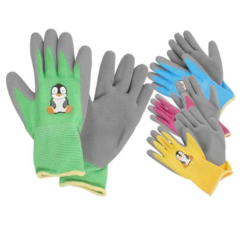 Alasum 4 Paare Gartenhandschuhe aus Strapazierfähigem Latex Rissfest Flexible Arbeitshandschuhe für Pflanzen Graben Radfahren und Outdoor Aktivitäten in Gelb Blau Alasum 4 Paare Gartenhandschuhe aus Strapazierfähigem Latex Rissfest Flexible Arbeitshandschuhe für Pflanzen Graben Radfahren und Outdoor Aktivitäten in Gelb Blau von Alasum