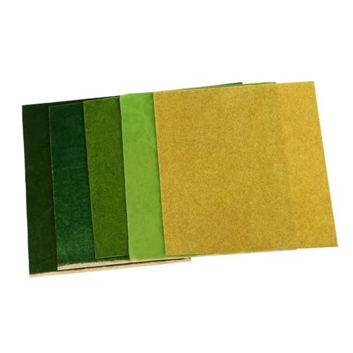 Alasum 5 Stück DIY Mini Garten Grasmatte Praktische Rasenteppich Papier für Modellbau Landschaft Langlebig und Vielseitig für Sandtisch Puppenhaus und Dekoration von Alasum