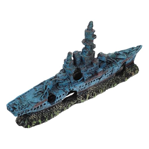 Alasum Aquarium Deko Schiff aus Resin Realistische Schiff-Wrack Verzierung Fisch Versteck und Versteckmöglichkeit Blaues Modell für Dekoratives Fischbecken Umweltfreundlich und Alasum Aquarium Deko Schiff aus Resin Realistische Schiff-Wrack Verzierung Fisch Versteck und Versteckmöglichkeit Blaues Modell für Dekoratives Fischbecken Umweltfreundlich und von Alasum