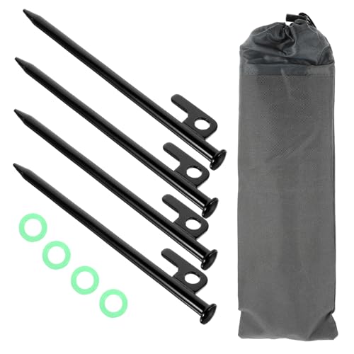 Alasum Camping Zeltheringe Teilig aus Robustem Stahl mit Nachtsichtringen und Tragetasche Wetterfeste Zeltnägel mit Spitzem Ende für Sicheren Halt und Einfache Handhabung Beim Outdoor von Alasum