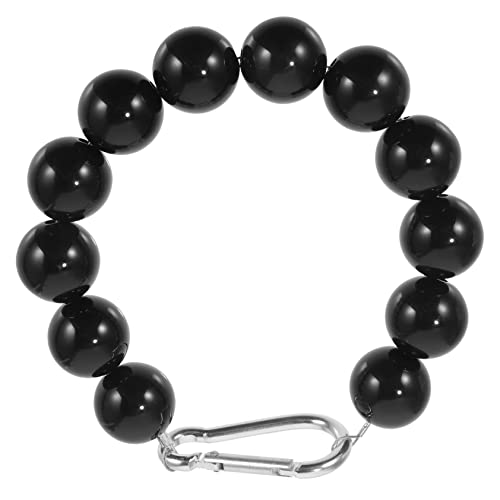 Alasum Flaggenmast Fixierring aus mit PVC Perlenkette Wetterfester Fahnenhalter Robustes Befestigungsseil für Fahnenmast Verhindert Flaggenflug Langlebig und Schwarz von Alasum