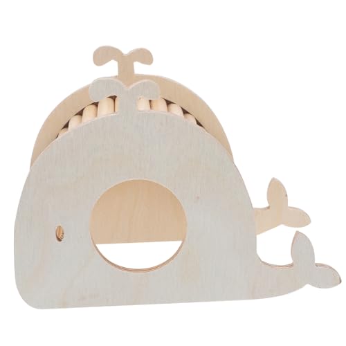 Alasum Hamster Versteck Holzhaus mit Leiter Natürliches Langlebiges Hamsternest für Kleintiere Sicherer Rückzugsort und Spielhaus Geeignet für Zwerghamster und Kleintierzubehör von Alasum