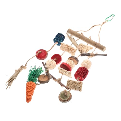 Alasum Hamsterspielzeug Kaustick für Kleintiere Natürliche Apfelholz Kauspielzeug Zahnpflege für Hamster Chinchilla Meerschweinchen Zubehör Hängend Bissfest Zufällige Zufällige Farbe von Alasum