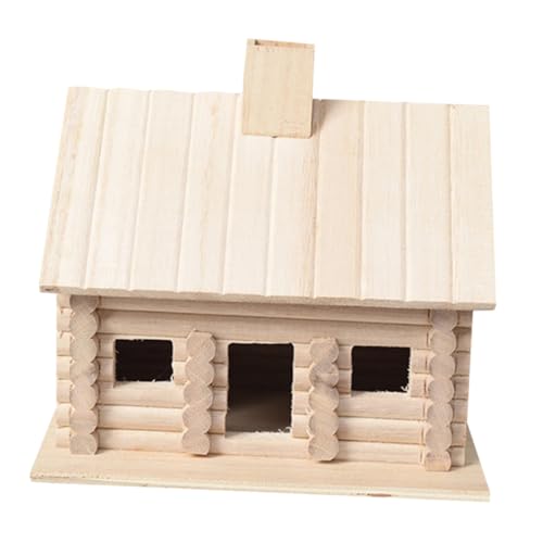 Alasum Handgefertigtes Holz vogelhaus mit Breitem Eingang Wetterfestes Nistkasten dekor für Garten und Balkon Naturbelassenes DIY Vogelhaus zum Bemalen Geeignet für Kleine Gartenvögel von Alasum