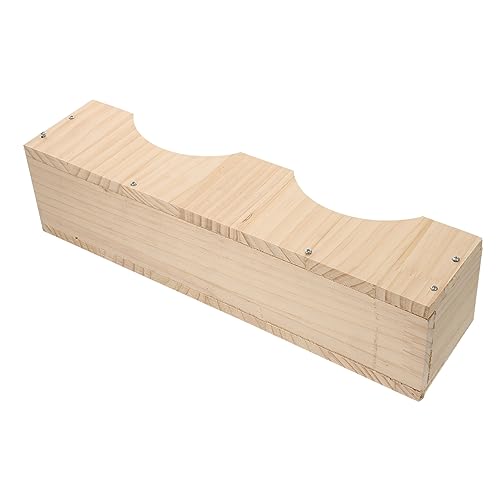 Alasum Holz Futterspender für Kleintiere Großer Heuraufe für Kaninchen Meerschweinchen und Chinchillas Installieren Langlebig Fixator für Optimale Positionierung im Käfig von Alasum