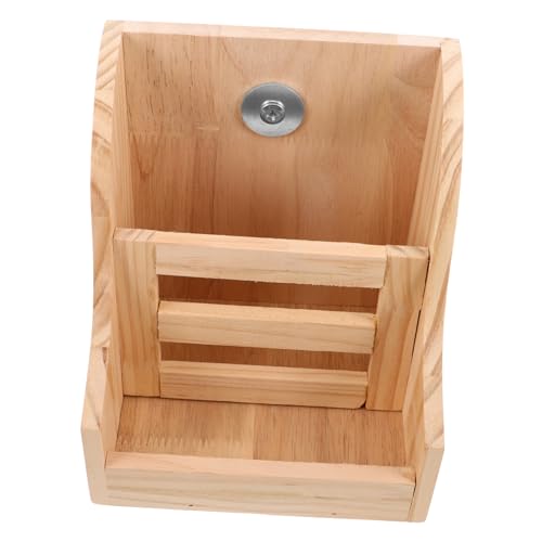 Alasum Holz Futterstation mit Festem Heuraufe und Futterschale für Kaninchen Meerschweinchen Chinchillas Stabiler Kleintier Futterhalter für Kleine Haustiere Einfache Installation von Alasum