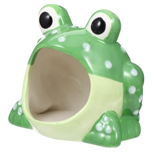 Alasum Keramik Hamster Versteck Froschform Kühlendes Haustierhaus Kleintier Höhle Für Hamster Meerschweinchen Kaninchen Kleine Nager Alasum Keramik Hamster Versteck Froschform Kühlendes Haustierhaus Kleintier Höhle Für Hamster Meerschweinchen Kaninchen Kleine Nager von Alasum